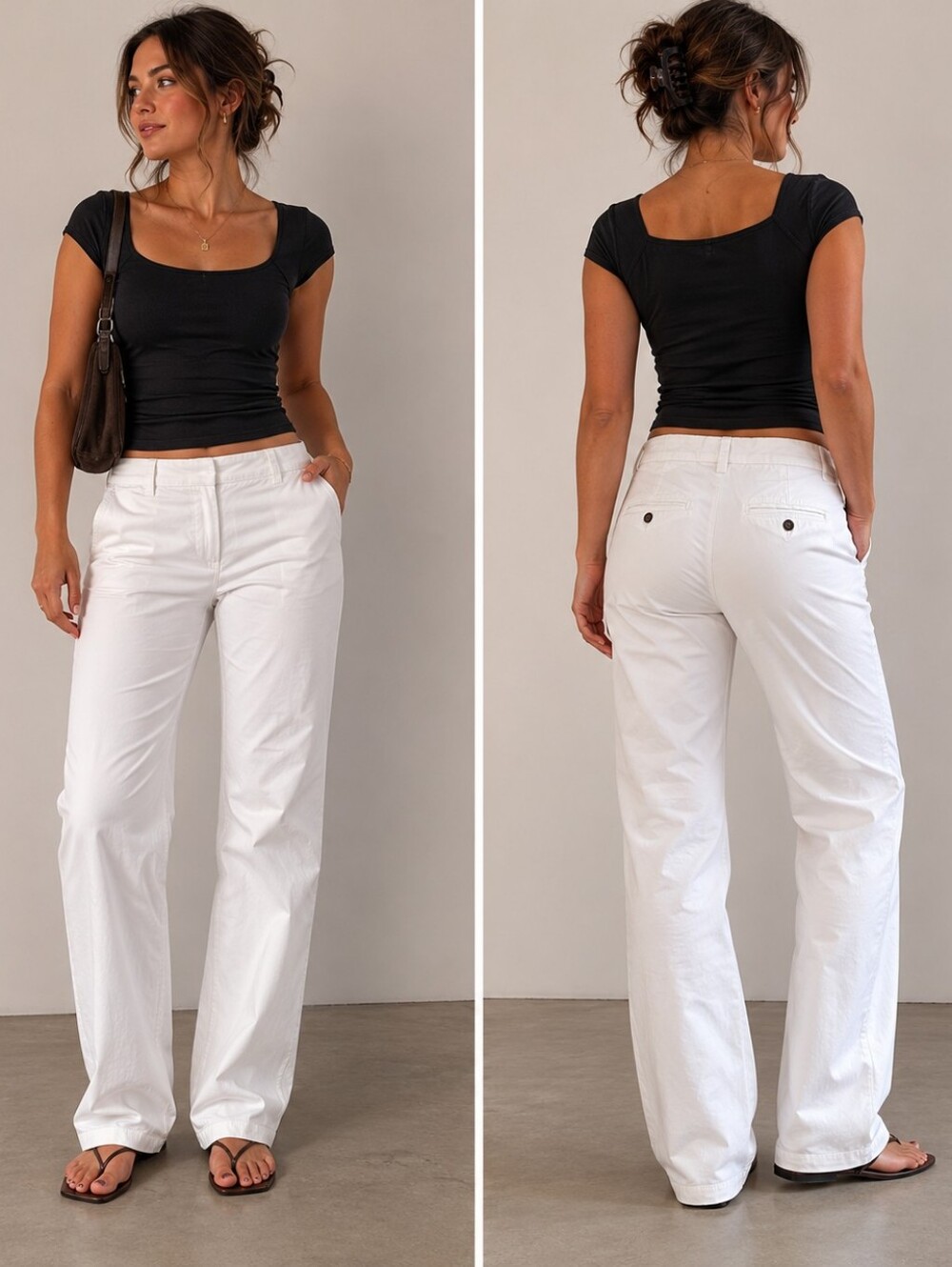 GAP White Straight Leg Chino Pants Classic Cotton Trousers Coastal Preppy Size 6